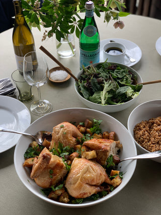 roast chicken meal
