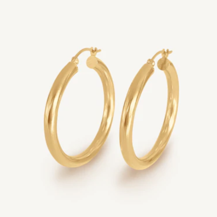 Small Classic Hoop Earrings 14k Gold - Kinn