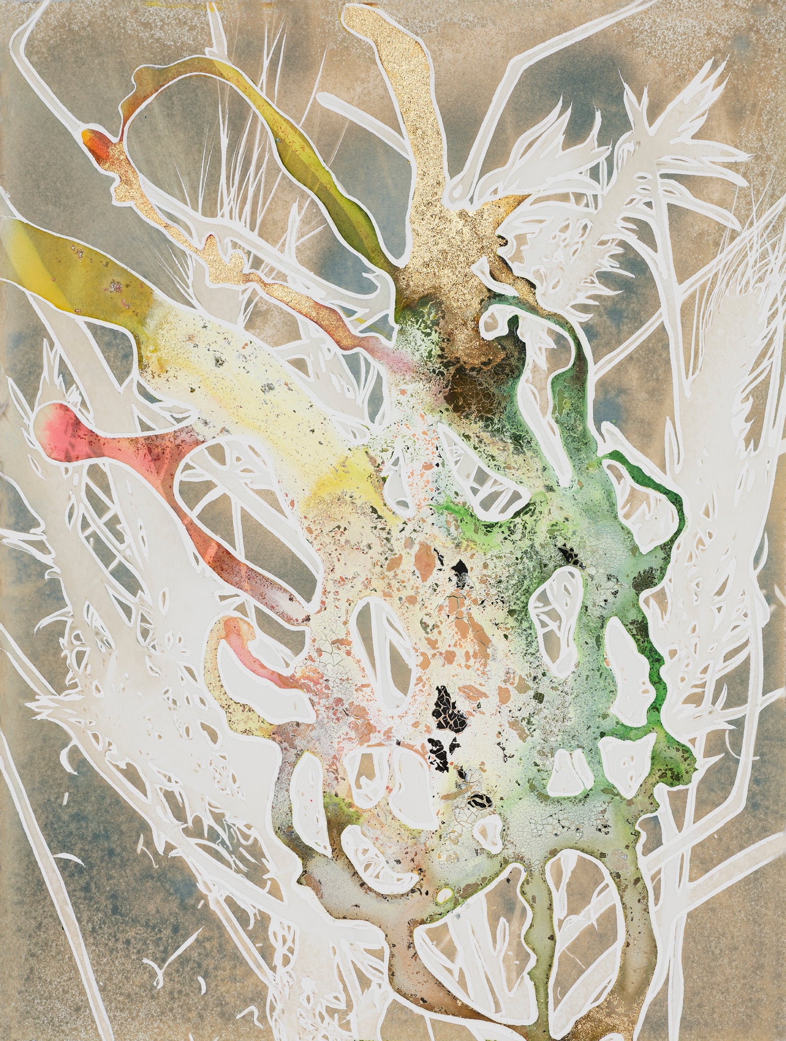 Caroline Bullock| Costa Flora 9  15x11 ink painting 