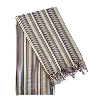 Casablanca Sustainable Striped Turkish Towel / Blanket - Gray