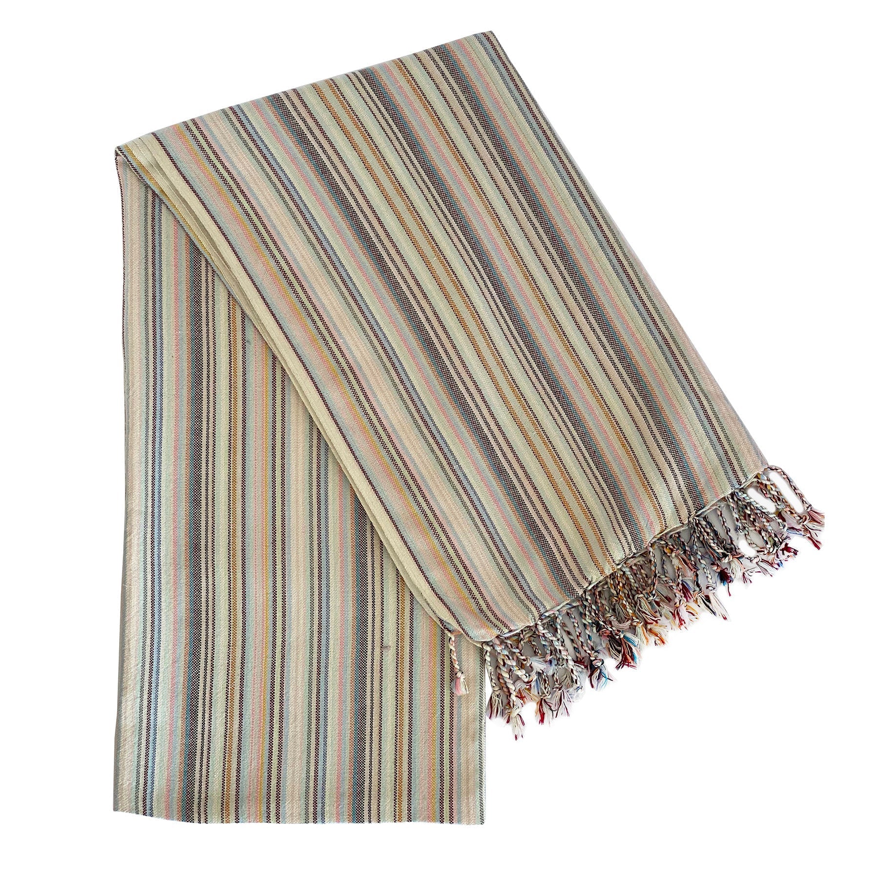 Casablanca Sustainable Striped Turkish Towel / Blanket - Soft Pink