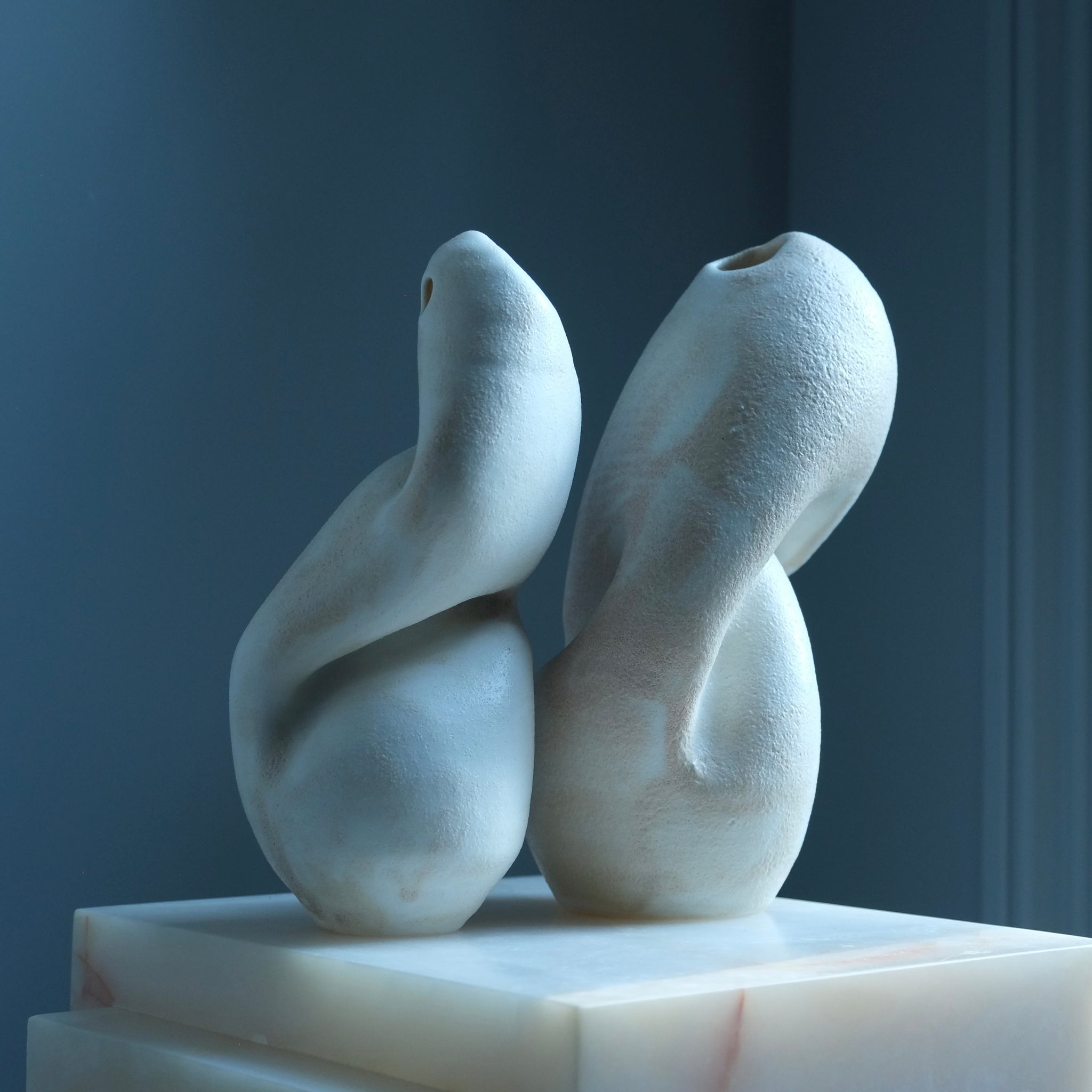 Abstract ceramic sculpture vessel (sold as a pair)