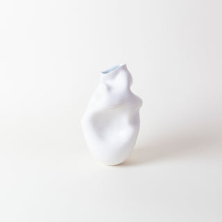 WrenLab Ceramics | White Distorted Heart Vase 