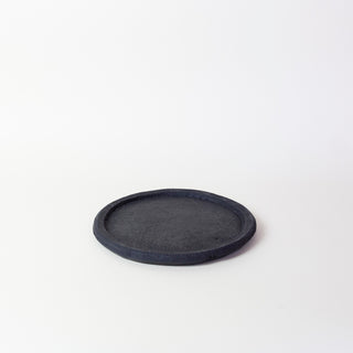 Vintage Black Stone Round Plate