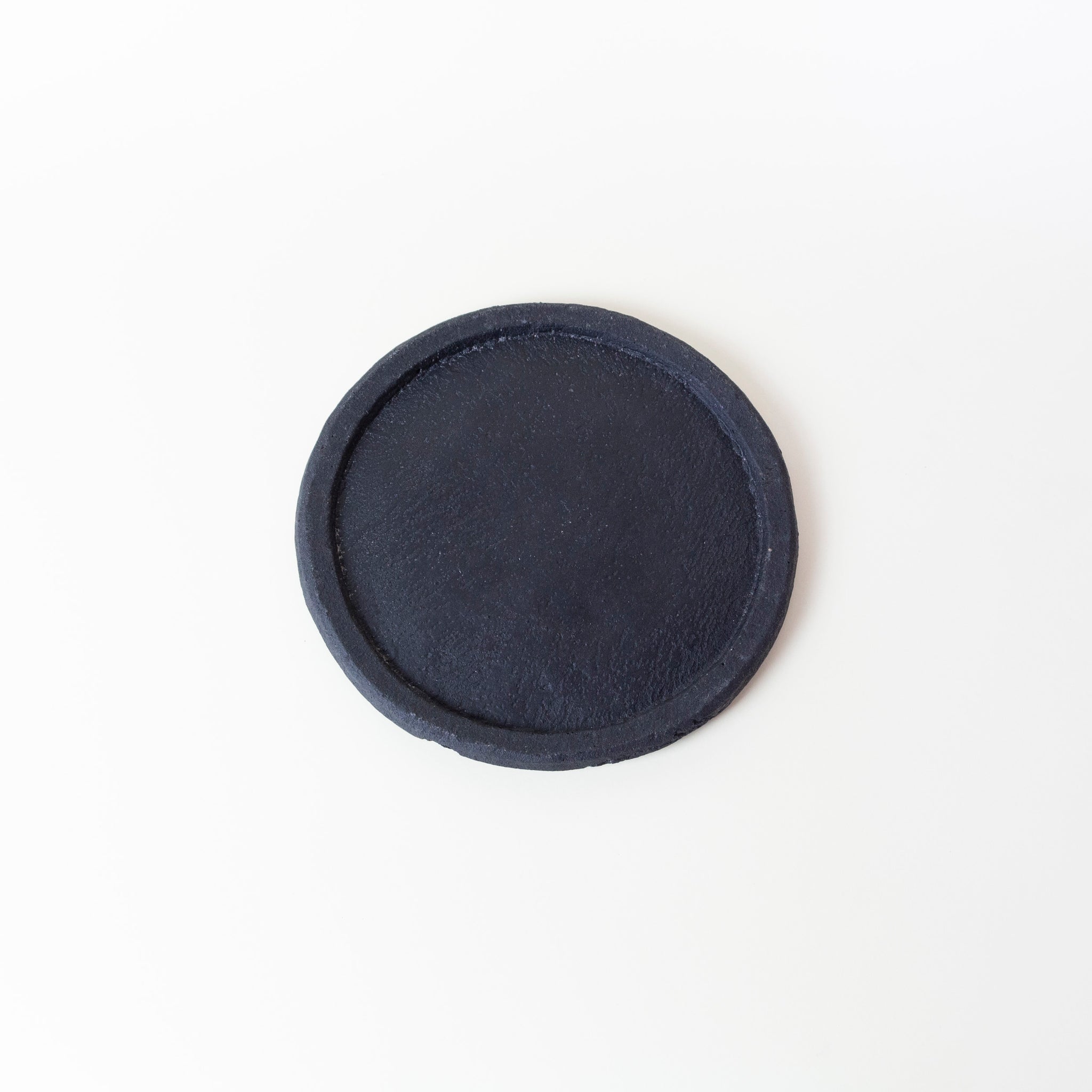 Vintage Black Stone Round Plate