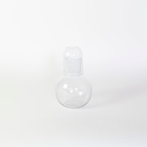 Seeded Glass Carafe with Glass