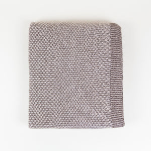 Cappuccino + Beige Beehive Knit Throw | HMT