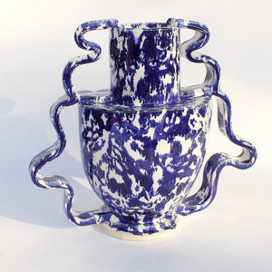 Double Stretch Vase | Morgan Peck Blue and white 