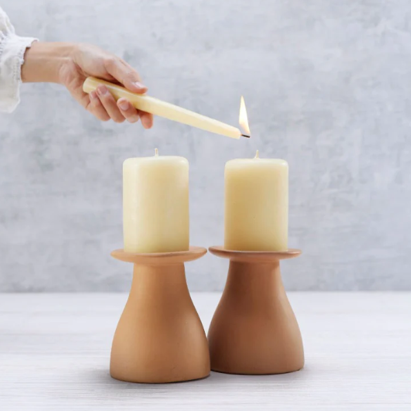 terracotta candle holder 