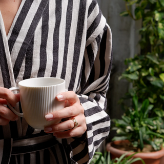 Turkish Zebra Striped Bath Robe