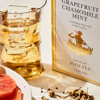 Grapefruit chamomile mint iced tea 