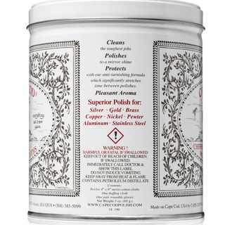 Cape Cod Polishing Cloths Packaged in Tin container