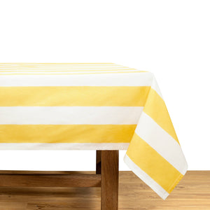 St. Tropez Yellow Stripes | French Tablecloth