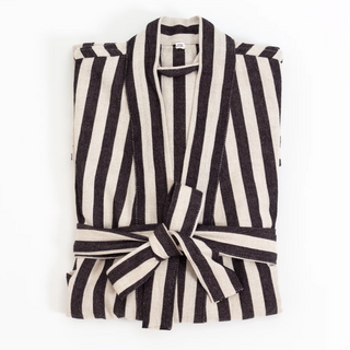 Turkish Zebra Striped Bath Robe