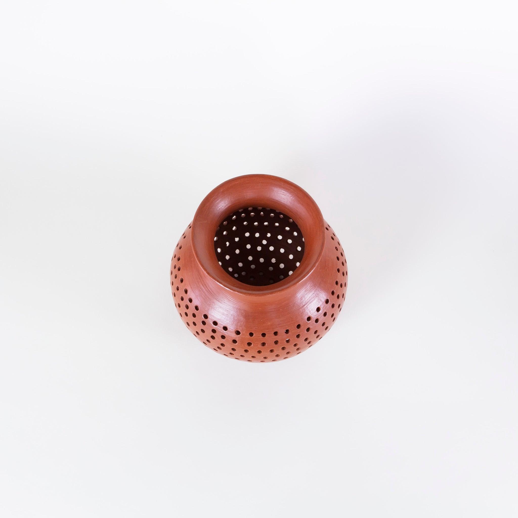 Oaxacan Red Clay Colander Pot Media 1 of 6