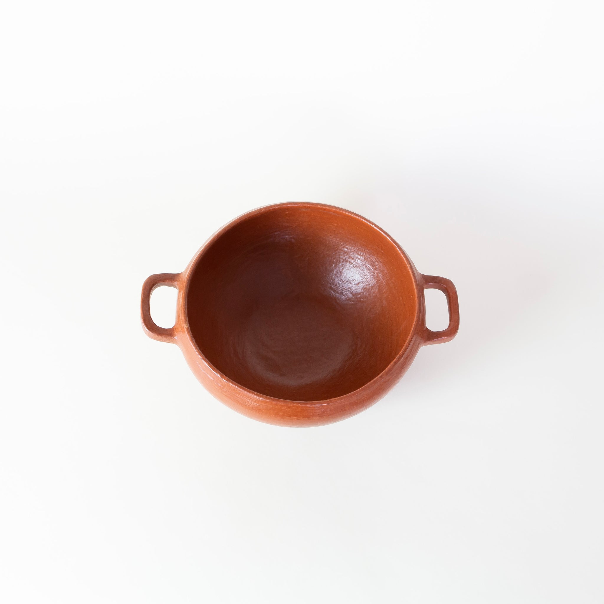Oaxacan Red Clay Round Casserole Pot