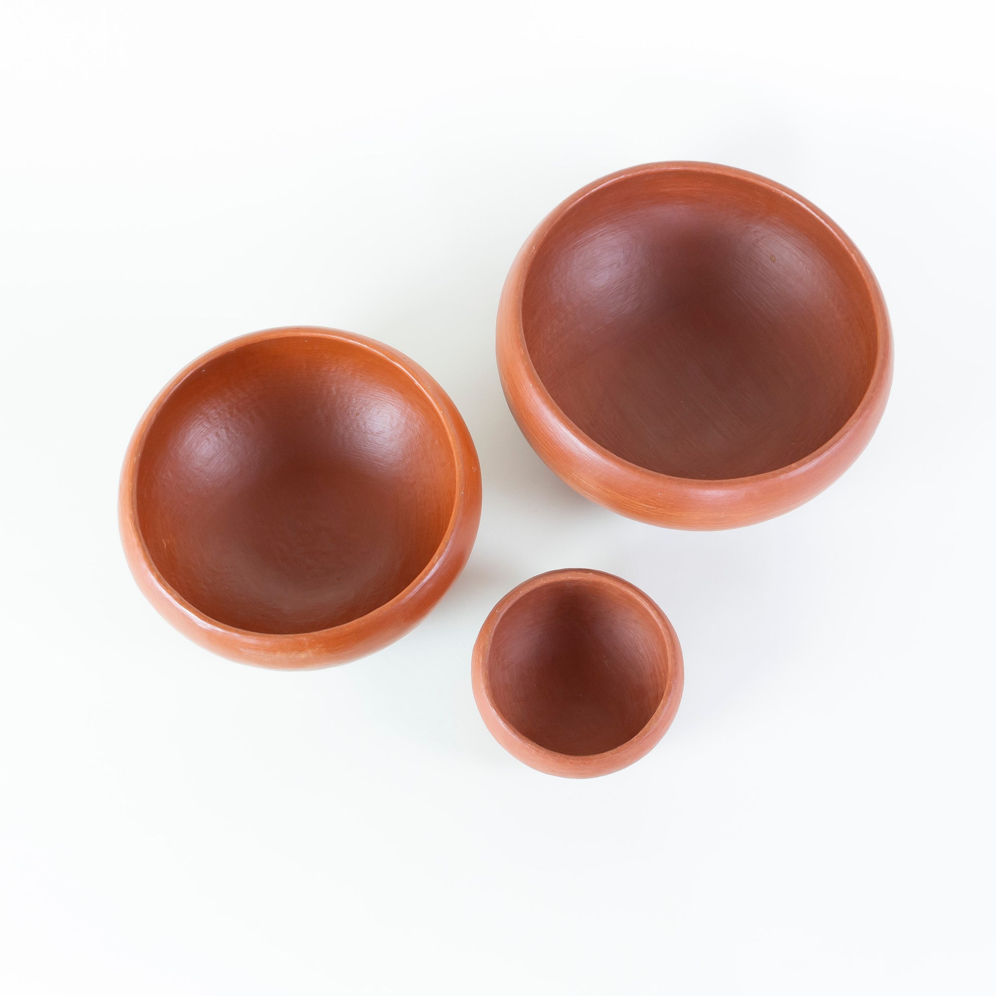 Oaxacan Red Clay Round Serving Bowls | Large