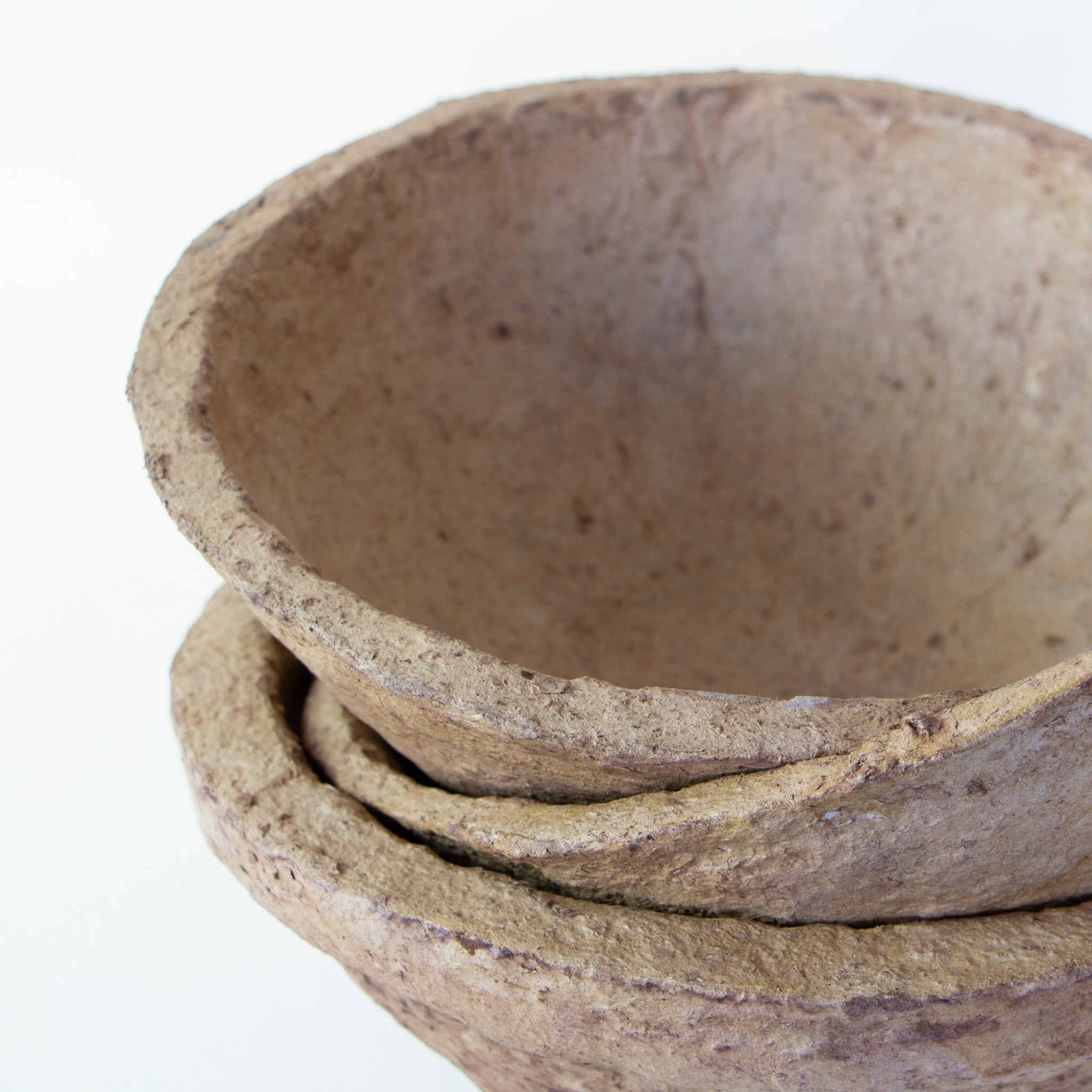 Decorative Paper Mache Bowl With Bronze Rim. A Little Sea Blue
