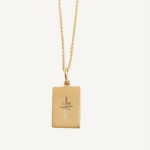 Kinn 14k Gold North Star Pendant Necklace