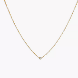 Kinn 14k Gold Solitaire Diamond Necklace