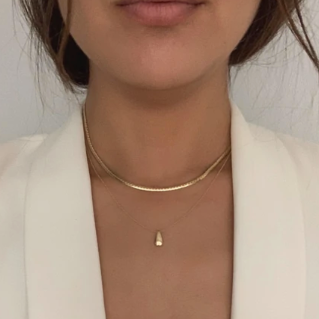 Kinn 14k Gold Teardrop Necklace
