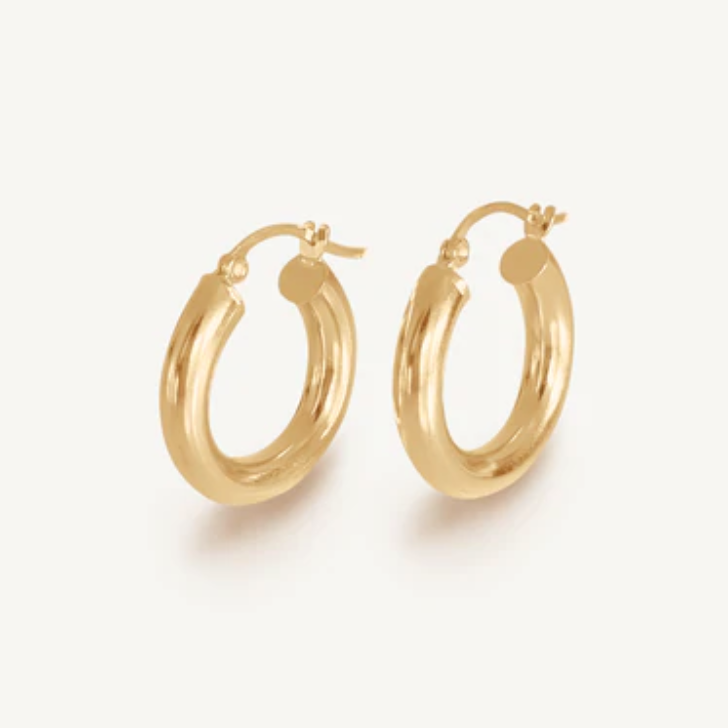 Kinn 14k Gold Classic Hoop Earrings|Small