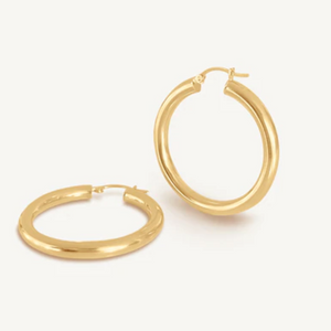 Kinn 14k Gold Classic Hoop Earrings|Large